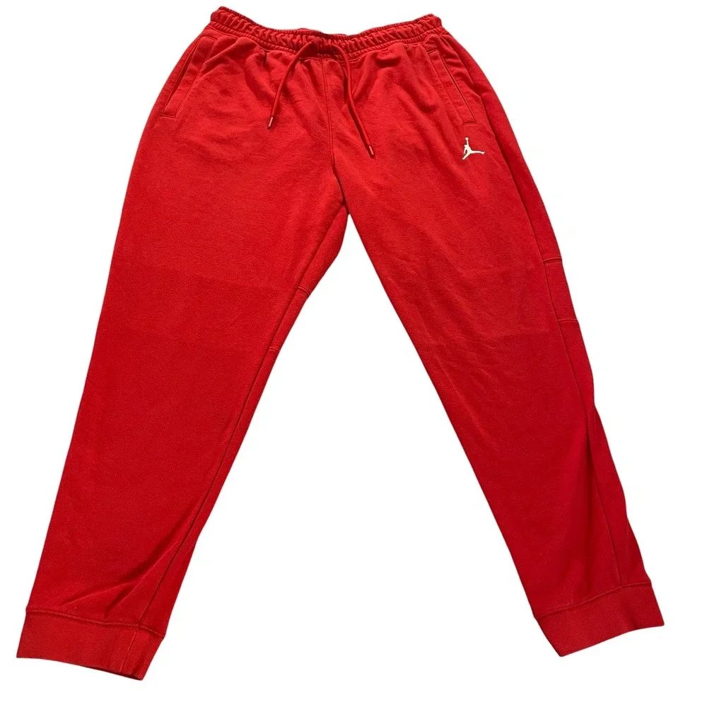 Jordan Mens Red Jumpman Fleece Jogger Sweatpants XL